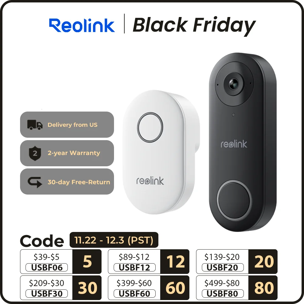 Reolink 2K+ WiFi Video Doorbell Smart Outdoor Home Video Intercom Human Detection Wired PoE Door Bell with Chime Support Alexa