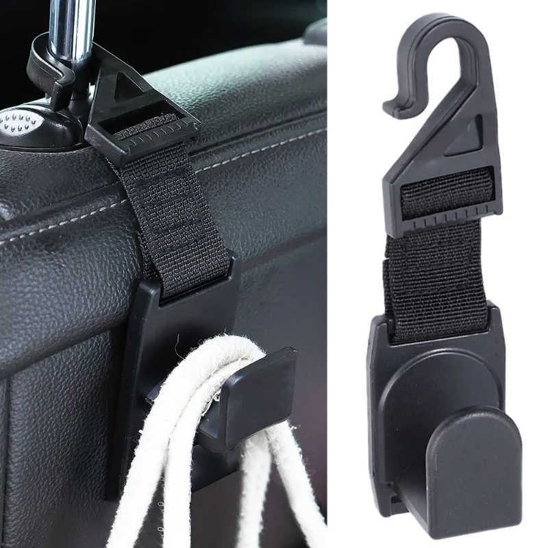 

2pcs Universal Car Seat Back Hooks Multifunctional Auto Interior Headrest Mount Hanger Lady Handbag Hanging Storage Holder Hook