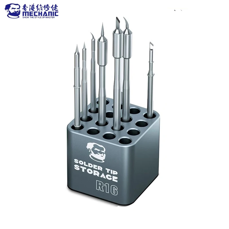 MECHANIC R16 Soldering Iron Tips Alloy Storage Box Suitable for C210 C245 C115 T12 Anti-explosion Welding Head Organizer 2
