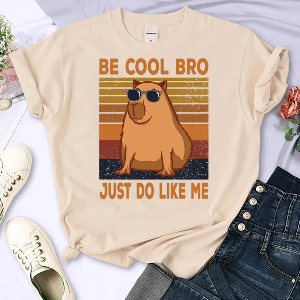 

Capybara tshirt women funny manga designer t-shirts female designer manga clothing