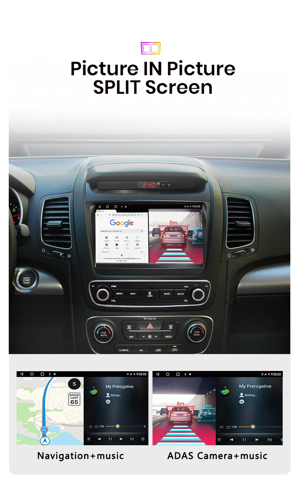 DSP Android 11 OCTA CORE for Sorento 2013+ XL FL Top Level Car DVD Stereo Multim