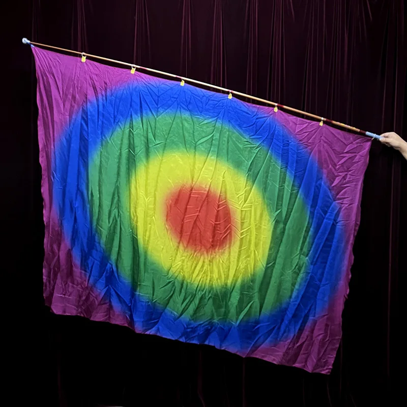 

RainBow Silk Production (1.9m*1.4m) Magic Tricks Multi-Color Flag Production Stage Gimmicks Accessories for ANY Show Ending Prop