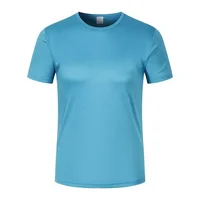 T-shirt à manches courtes pour hommes et femmes, logo imprimé, séchage rapide, course à pied, marathon personnalisé, tenue de sport, marque de bricolage, vente en gros, pas cher 5