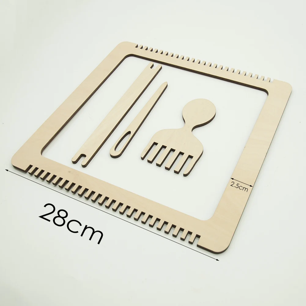 Houten weefgetouw met standaard, extra groot frame, wandtapijt, weefgetouw voor volwassenen en kinderen, doe-het-zelf handgebreide kunst- en knutselmachine voor beginners