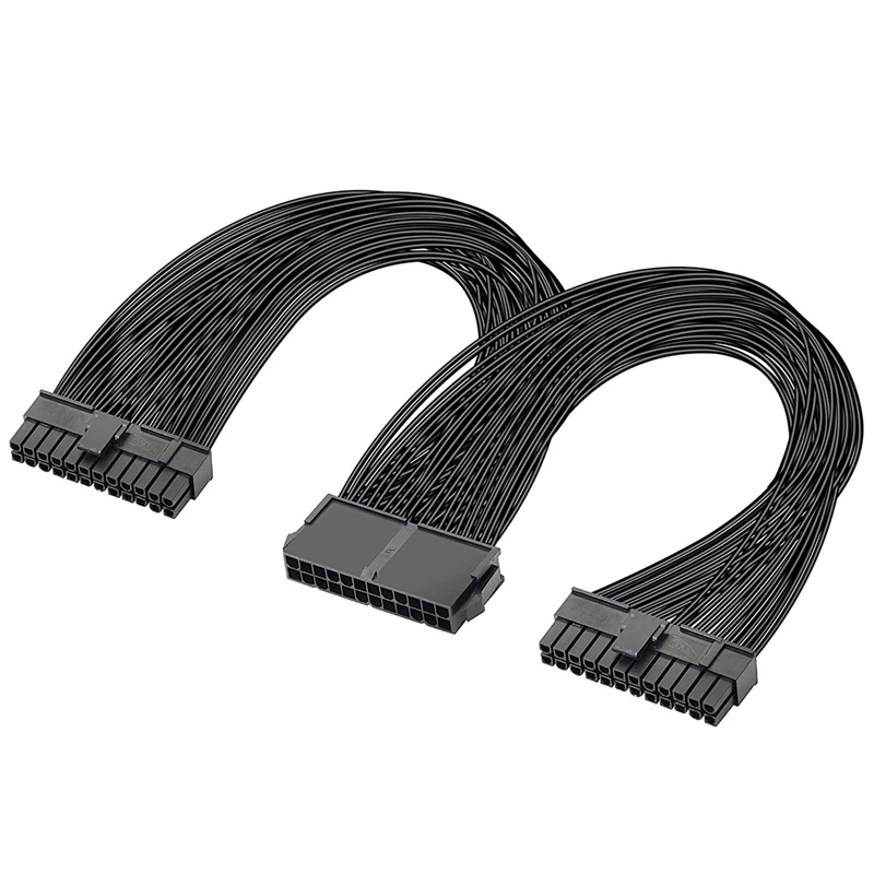 Alimentatore Dual Psu Cavo Splitter Per Scheda Madre Atx A 24Pin, 24Pin(20 + 4) Per Cavo Di Prolunga Per Scheda Madre Atx