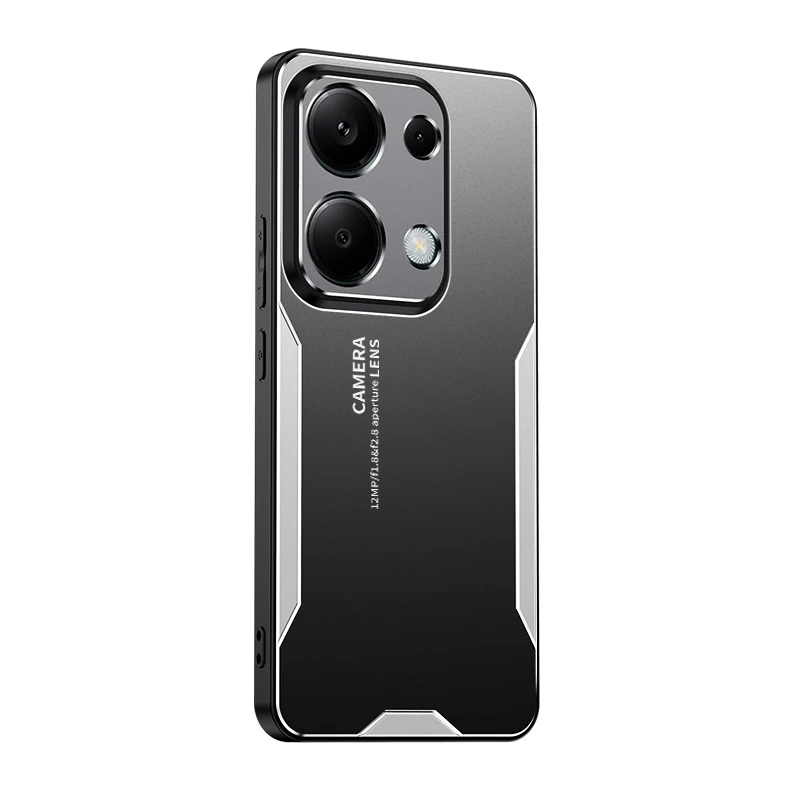 Hard Aluminum Alloy + PC Shockproof Protective Back Cover Case