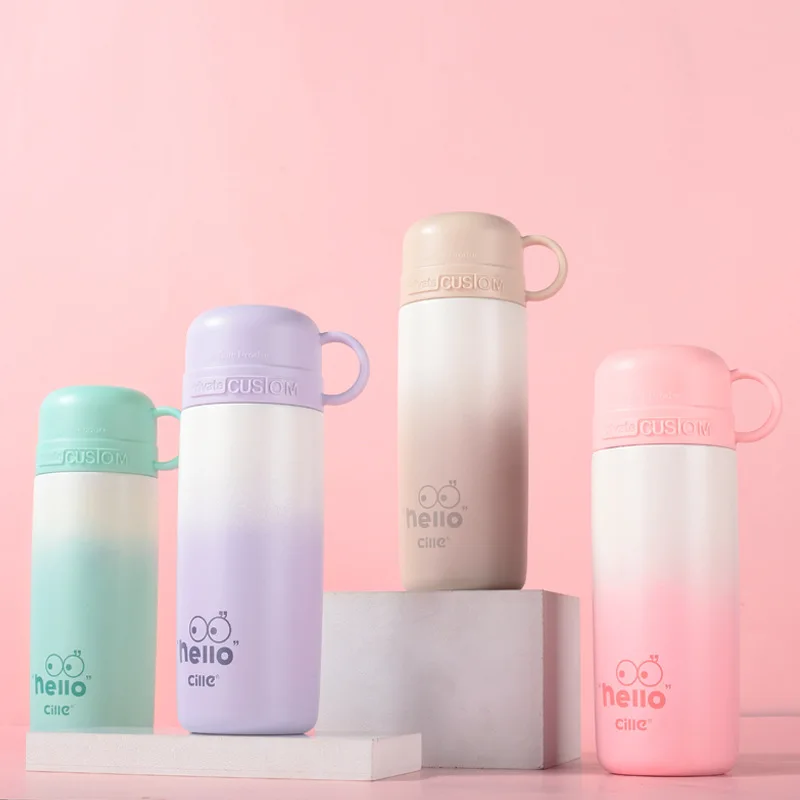 

Insulated cup, simple, cute, portable, high aesthetic stainless steel female student water cup, bouncing and fashionable, portab