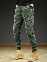 Pants Men 2023 New Spring Summer Multi-Pockets Cargo Streetwear Slim Fit Casual Joggers Male Stretch Cotton Trousers - Image 3