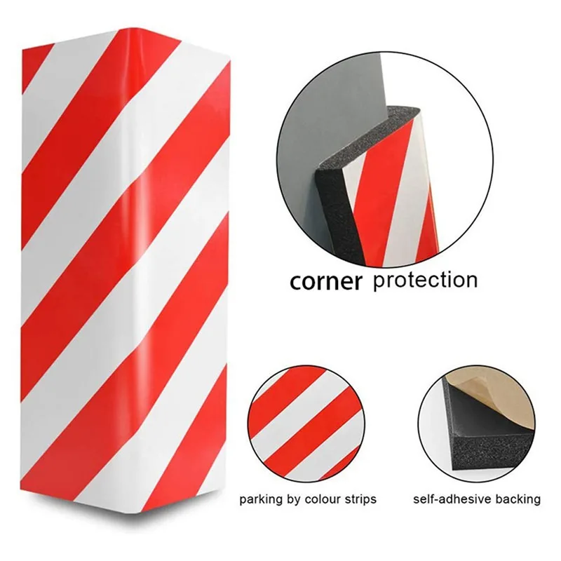 Garage Wall Protector Foam Edge Corner Bumper Foam Wall Corner Guard Car Sticker Anti Scratch Parking Auto Door Protector 2Pcs