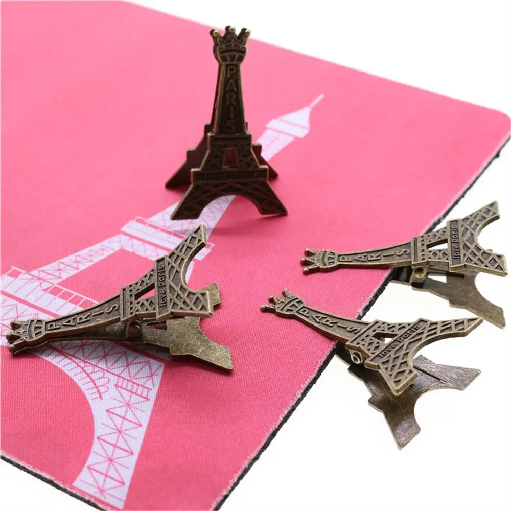 Creative Name Card Wedding Seats Clip Retro Style Photo Decoration Picture Clip Holder Memo Clip Eiffel Tower Clip Paper Clip