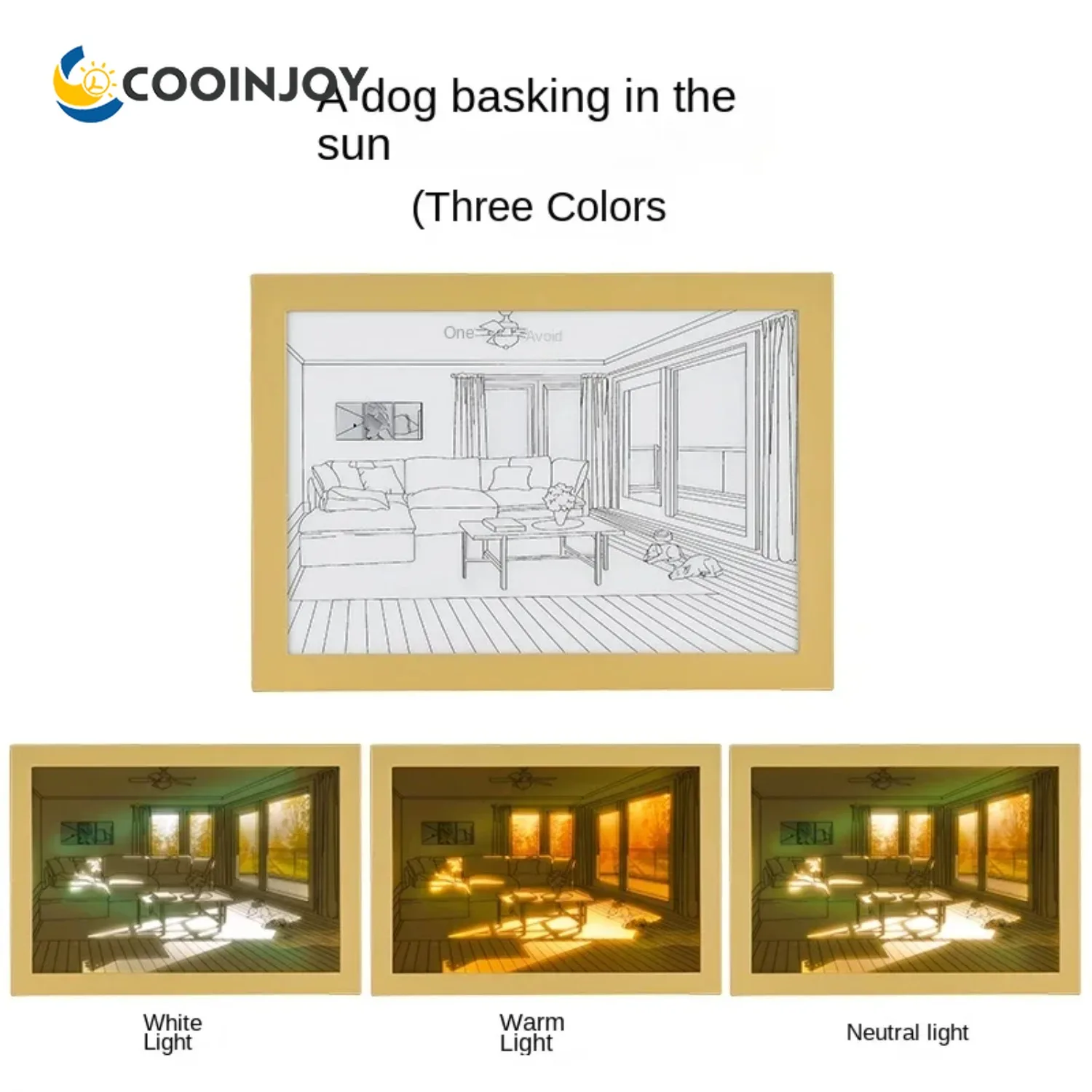COOINJOY 벽걸이형 데스크탑 장식 USB 플러그인 배터리 없이 작동하는..