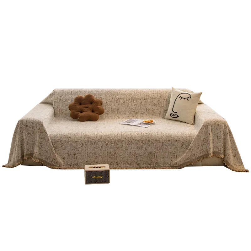 High-End Feelchenille Sofa Cover 2024 New Universal Four Seasons Comfortable Sofa Towel Cover All-Inclusive Blanket Cover 4