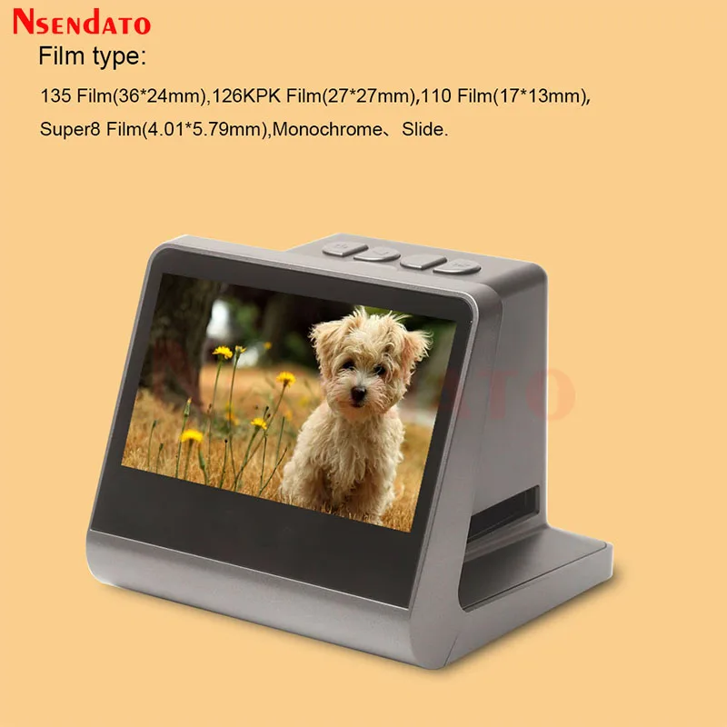 Negative HD Film Slider scanner Professional 35MM Super 8 Film Slide Converter Photo Digital Image Viewer With 5" 7"LCD Screen