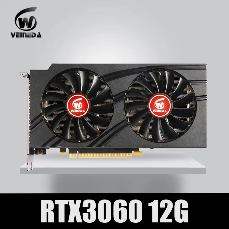Видеокарта VEINEDA RTX 3060 12G GDDR6 GPU, видеокарты для ПК, игрового настольного компьютера, видеокарта 192 бит