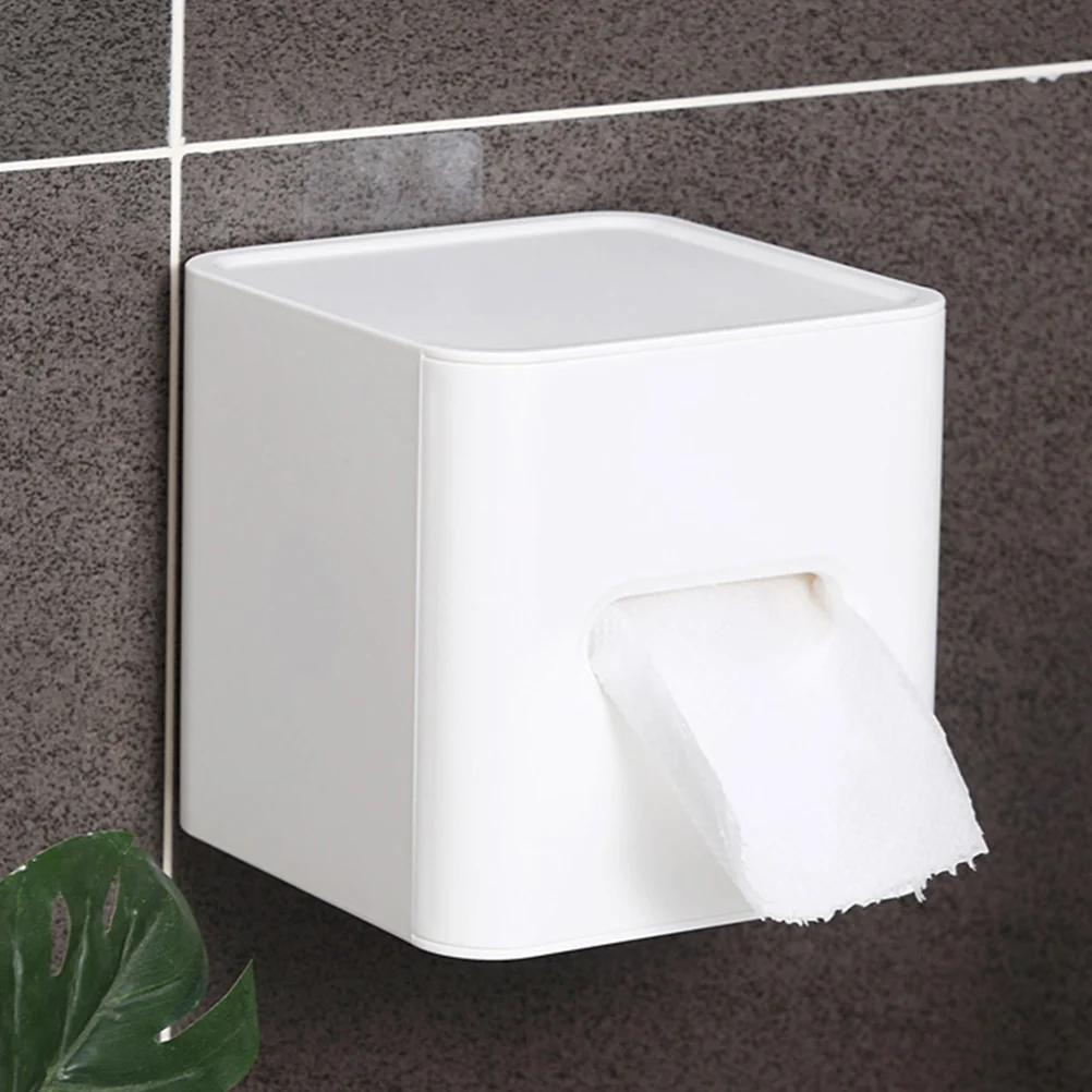 

2 Pcs Paper Towel Holder Simple Tissue Box Plastic Cute Square Household Napkin Boxes Tissues Cube