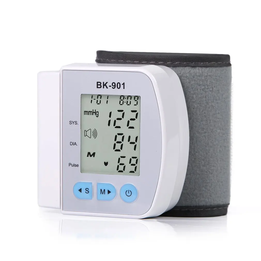 Blood Pressure Monitor Pulse Measurement medical pulse oximeter tensiometro LCD digital Intelligent Automatic Electronic Arm