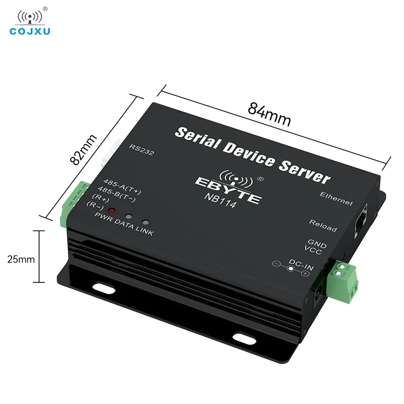 Server seriale UART a Ethernet RS485 RS422 RS232 RJ45 MQTT HTTP TCP RTU UDP PLC Cojxu NB114 Modem Gateway Modbus a lunga distanza