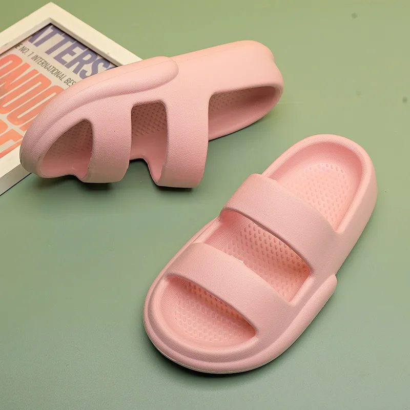 Damtofflor med tjock sula Supermjuka halkfria mjuka skumsliders Slip Comfy tofflor för inomhus utomhus_voghion.com
