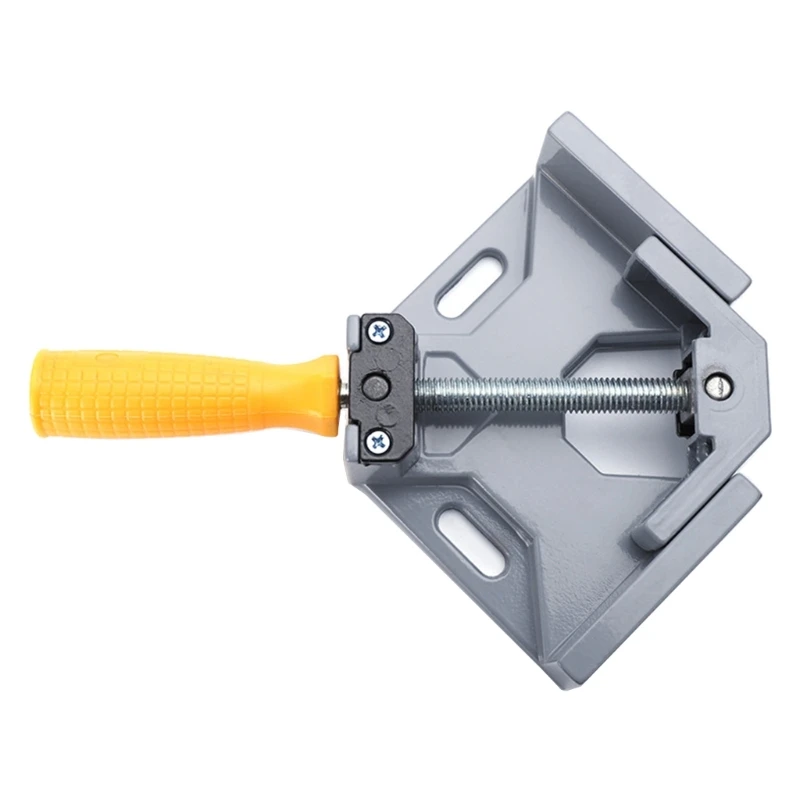 

Practical One Handed 90°Corner Clamp for DIY Projects, Woodworking, and Assembly Hard Steel Screw, Comfortable Handle F1CD