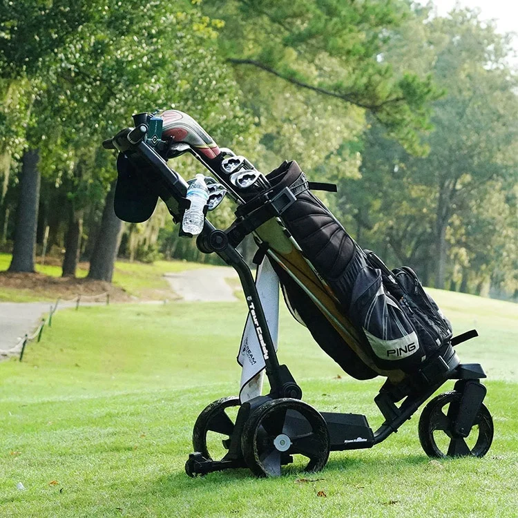 Remote Control Folding Pull Push Golf 3 Wheel Trolley Remote Control Golf Push Trolley
