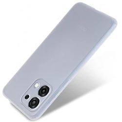 Soft Silicone TPU Phone Case - Durable Back Cover in Sleek Design for OPPO A6c 4G (Transparent White)