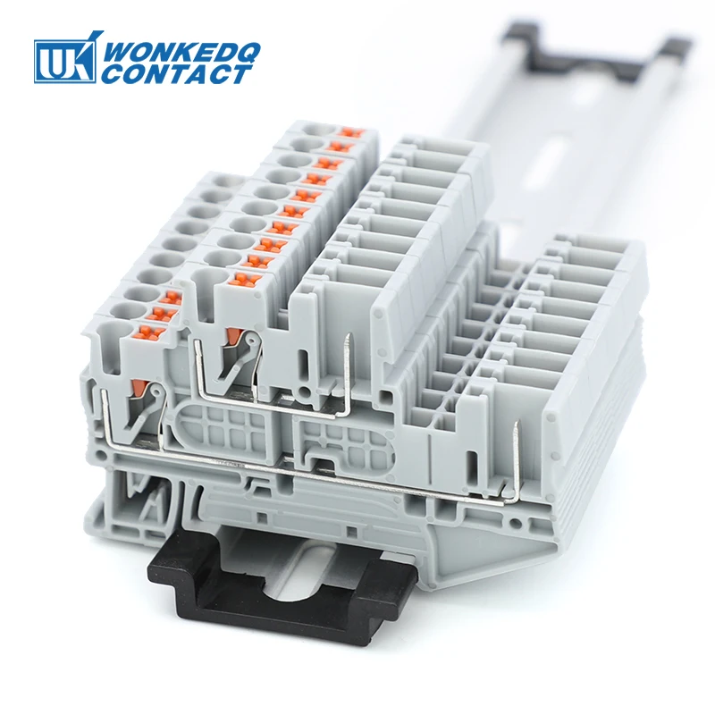 Pulg in Din Rail Klemmen block pttb 2.5/2p-pe Erdung zweistufige Klemmen drücken Erdung kabelst ecker pttb2.5/2p – Detail 3
