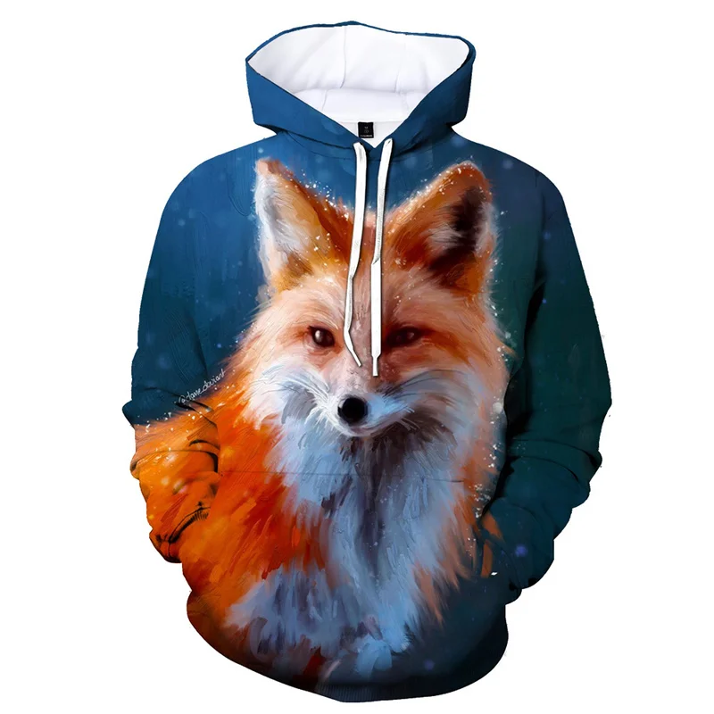 

Animal Fox Graphics Hoodie 3d Printed Men Hot Sale Sweatshirt Fashion Pullover Outdoor Street Hoodies Children Men Clothing