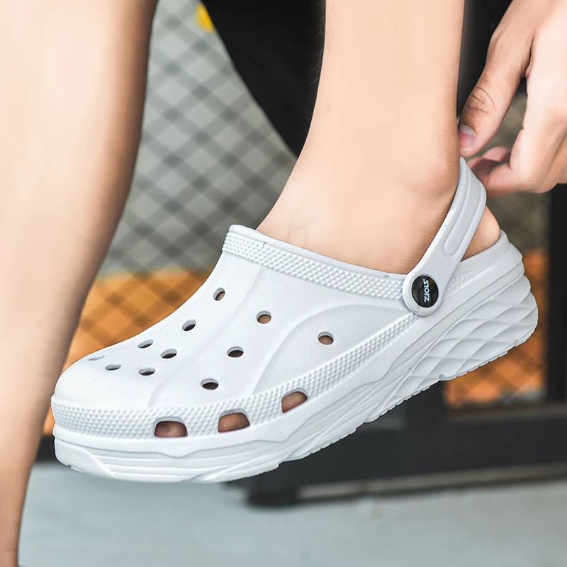 2023 New Arrival Casual Beach Sandals Men's Clogs Summer Shoes Men Slippers Breathable Non-slip Mules Male Garden Shoes Zapatos
