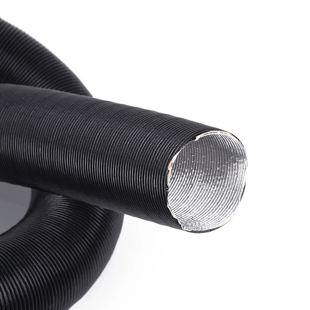 42mm Heater Duct Aluminum foil Black Car Conditioner Conditioning Diesel Hot Paking Pipe Replacement 1pc Useful