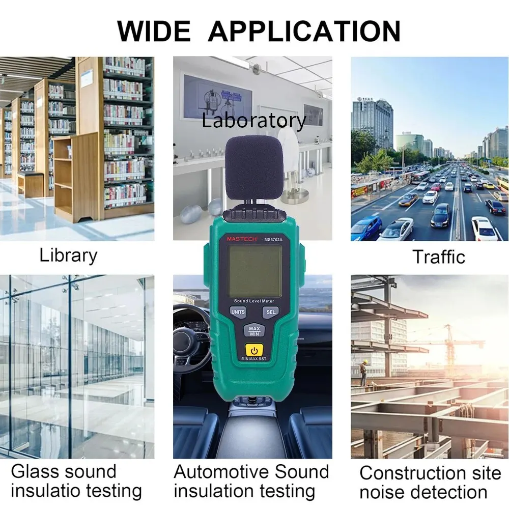 MS6702A Digital Noise Meter Accurate Measurement of Sound Level Handheld Environmental Sound Decibel Detector