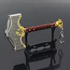 God of War Weapon Kratos Mjölnir The Hammer of Thor Sword Model Keychain 13cm Metal Material Game Periphery Gifts Toys for Boys 4