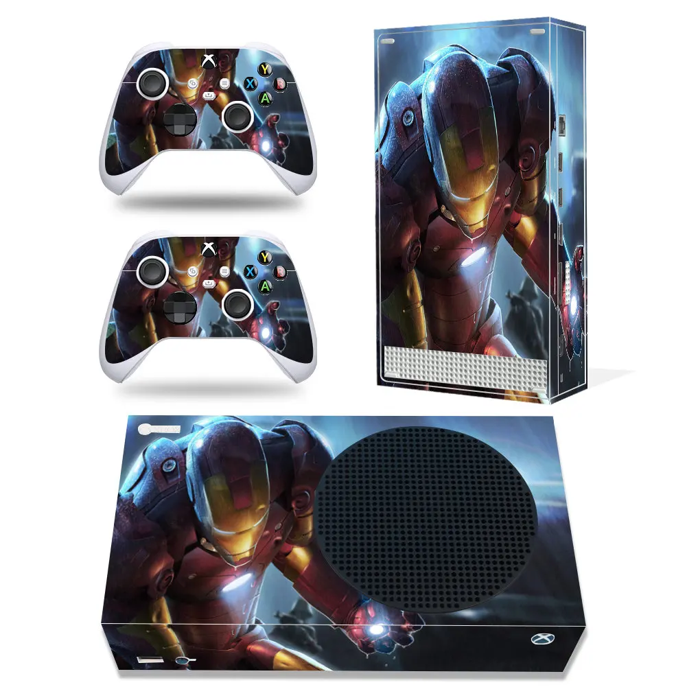 Marvel Iron Man Spiderman Skin Sticker Decal Cover for Xbox Series S Console and 2 Controllers Xbox Series S Skin Sticker Vinyl 
