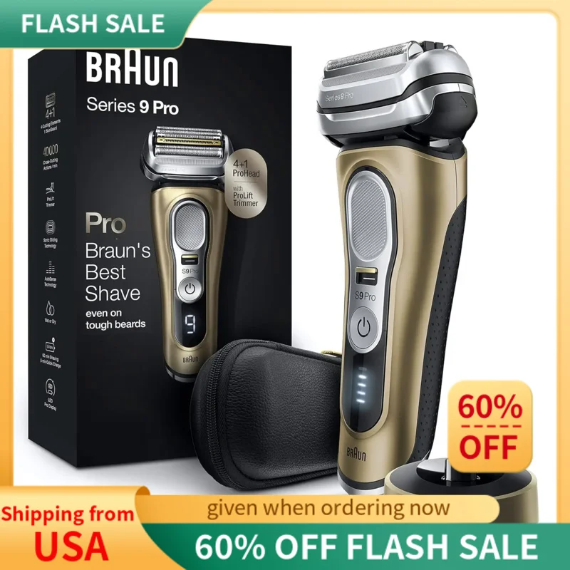 

Braun Electric Razor for Men,Waterproof Foil Shaver,Wet &Dry Shave,with ProLift Beard Trimmer for Grooming,Charging Stand Includ