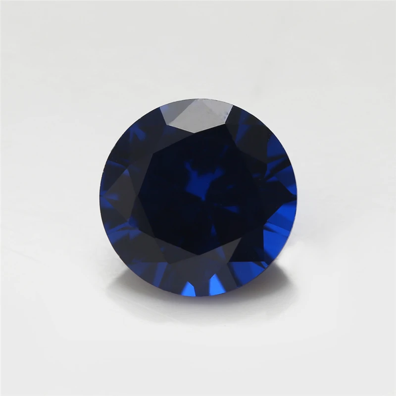 Größe 3mm ~ 12mm Runde Brillant Geschnitten 112# 113# 114# Blau Edelsteine Synthetische Spinell Stein Für Schmuck DIY – Detail 1