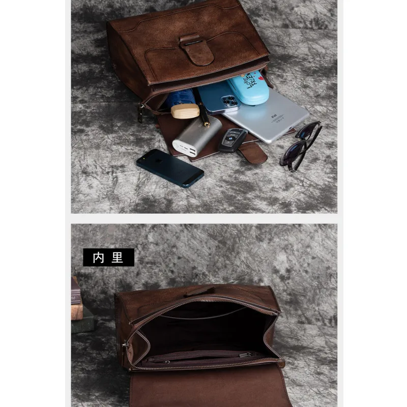 MOTAORA Vintage Genuine Leather Women's Bag For Woman Shoulder Bags 2024 New Hand Painted Ladies Handbag Luxury Girls School Bag