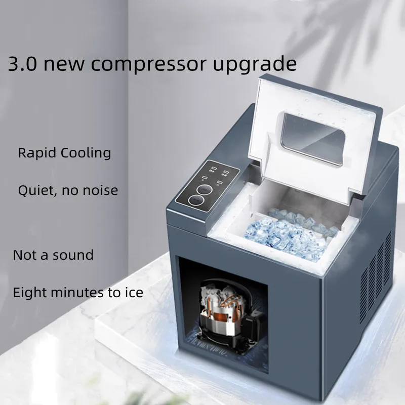 Ice Maker Home Mini-Dormitorio Piccola Potenza Commerciale Milk Tea Shop Sterilizzazione Automatica Macchina Per Cubetti Di Ghiaccio