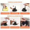 Cat Teaser Toy Cat Teaser Pole With Feather Bell Extended Rod Suction Cup Durable Bite Teaser Stick Replaceable Feather Head 6