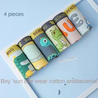 Boxer en Coton Imprimé Dinosaure pour Garçon, Sous-Vêtement Doux pour Enfant et Adolescent de 1 à 14 Ans, 1 Pièce 3