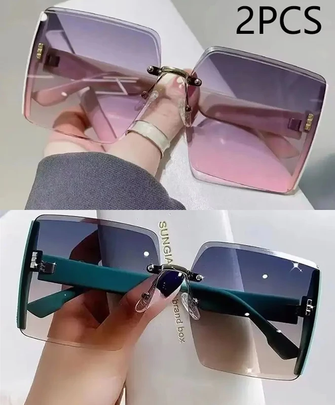 Elegant Gradient Frameless Women's Sunglasses