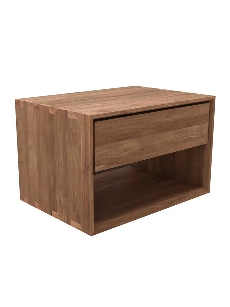 

The product can be customized.Bedside table all solid wood Japanese style Nordic tatami mat low imported North American