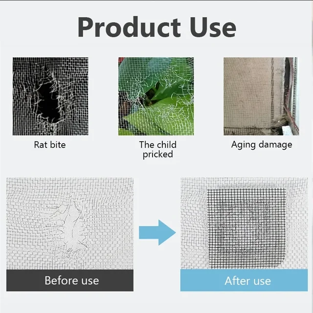 Autocollants de patch mural pour écran de fenêtre en maille, filet de fixation, adhésif pour la maison, anti-moustiques, mouche, insecte, réparation d'insectes 4
