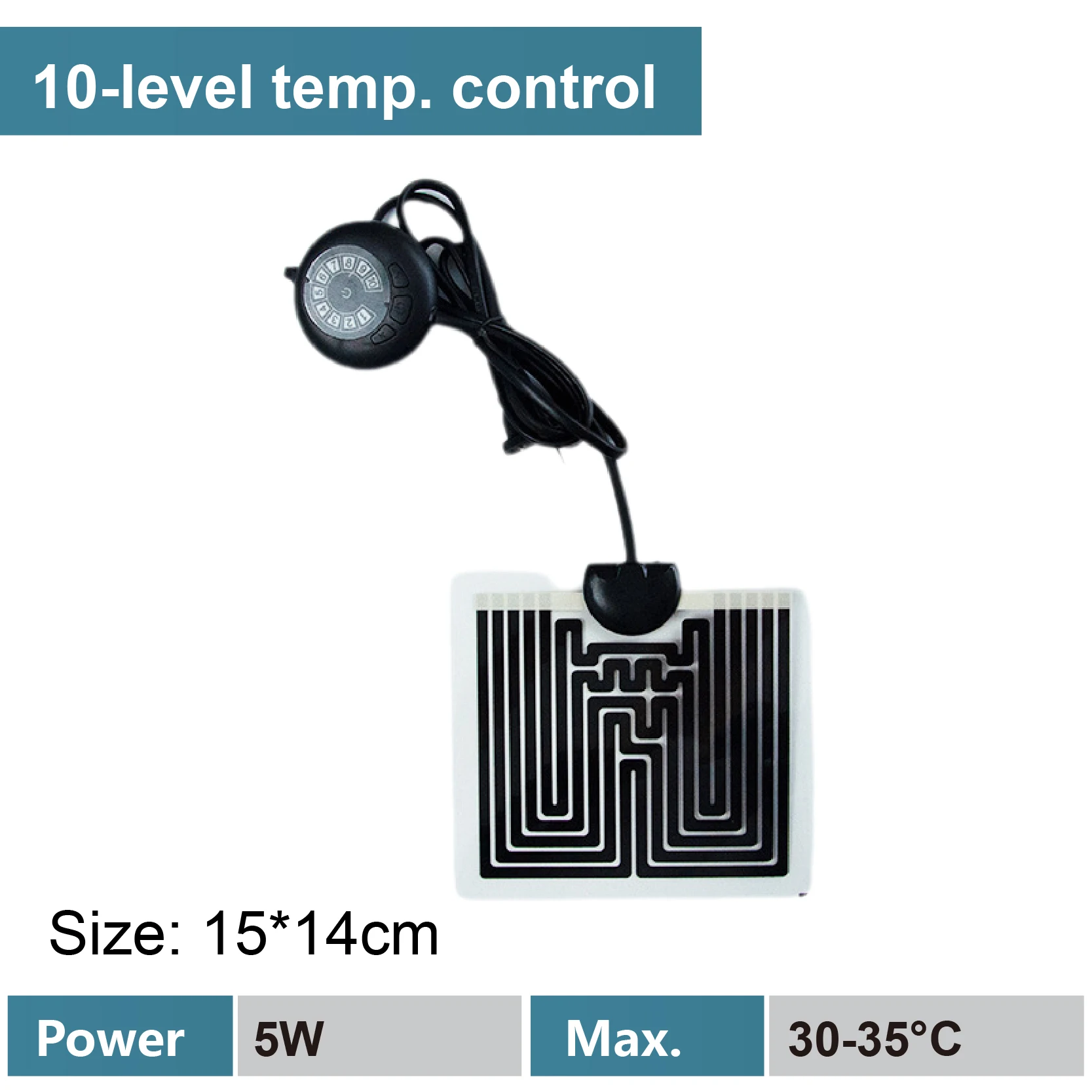 משטח חימום לזוחלים עם 10 דרגות חום 5 עד 78W מתאים לצבים לטאות נחשים כולל תקע US UK EU AU JP