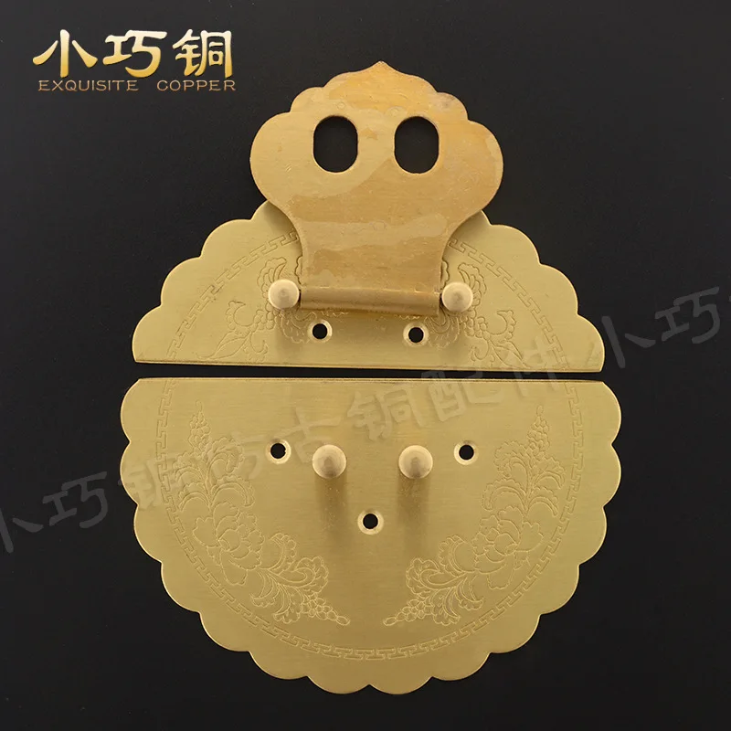 retro antigo latao fivela de bloqueio caixa 04