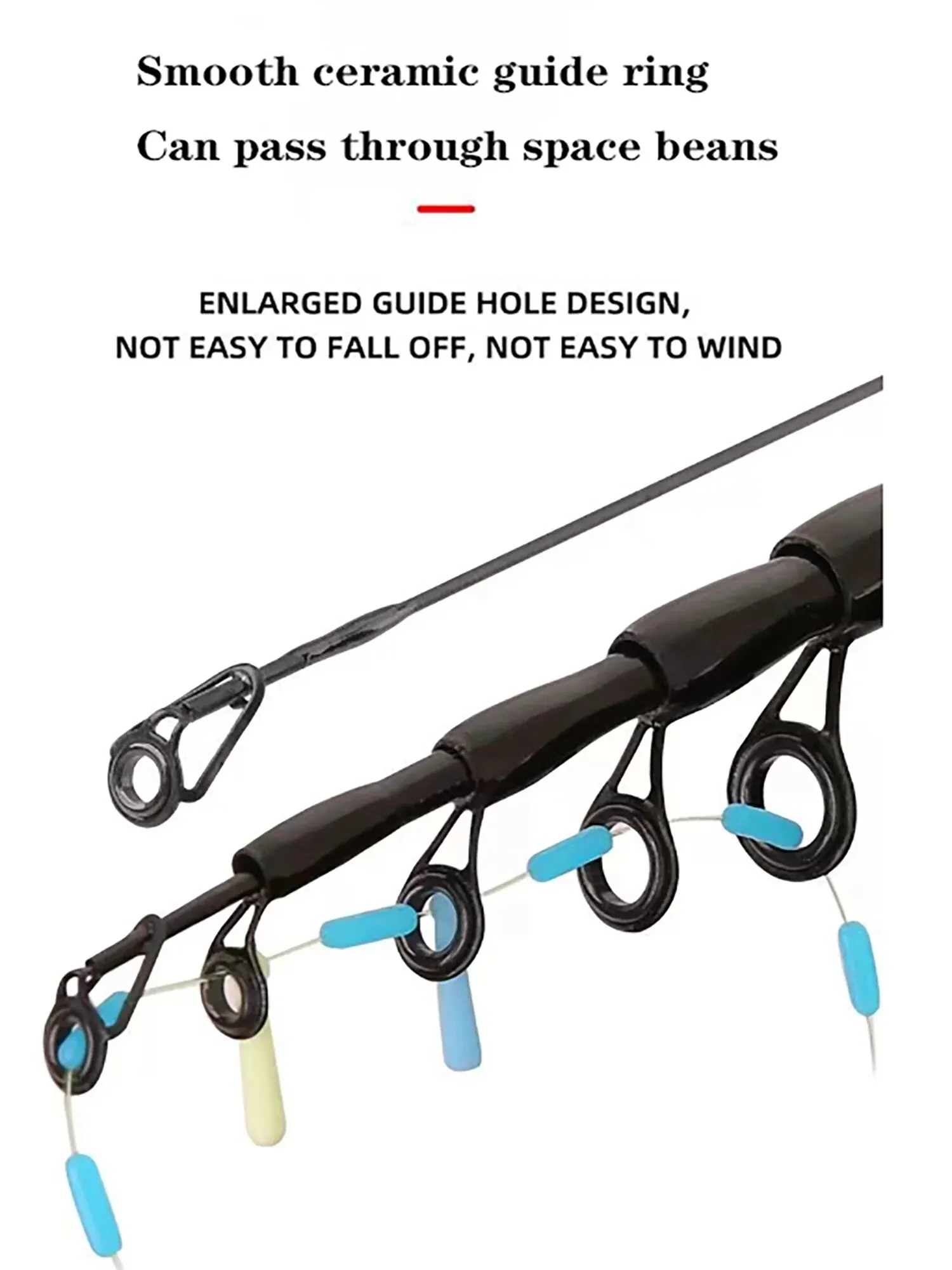 Fishing Rods Portable Retractable Carbon Upturned Handle Straight Handle Two Wheel Base for Multi-water Area