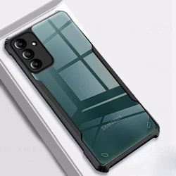 Durable Acrylic Shockproof Silicone Phone Case Cover for Galaxy M54 5G (Black)