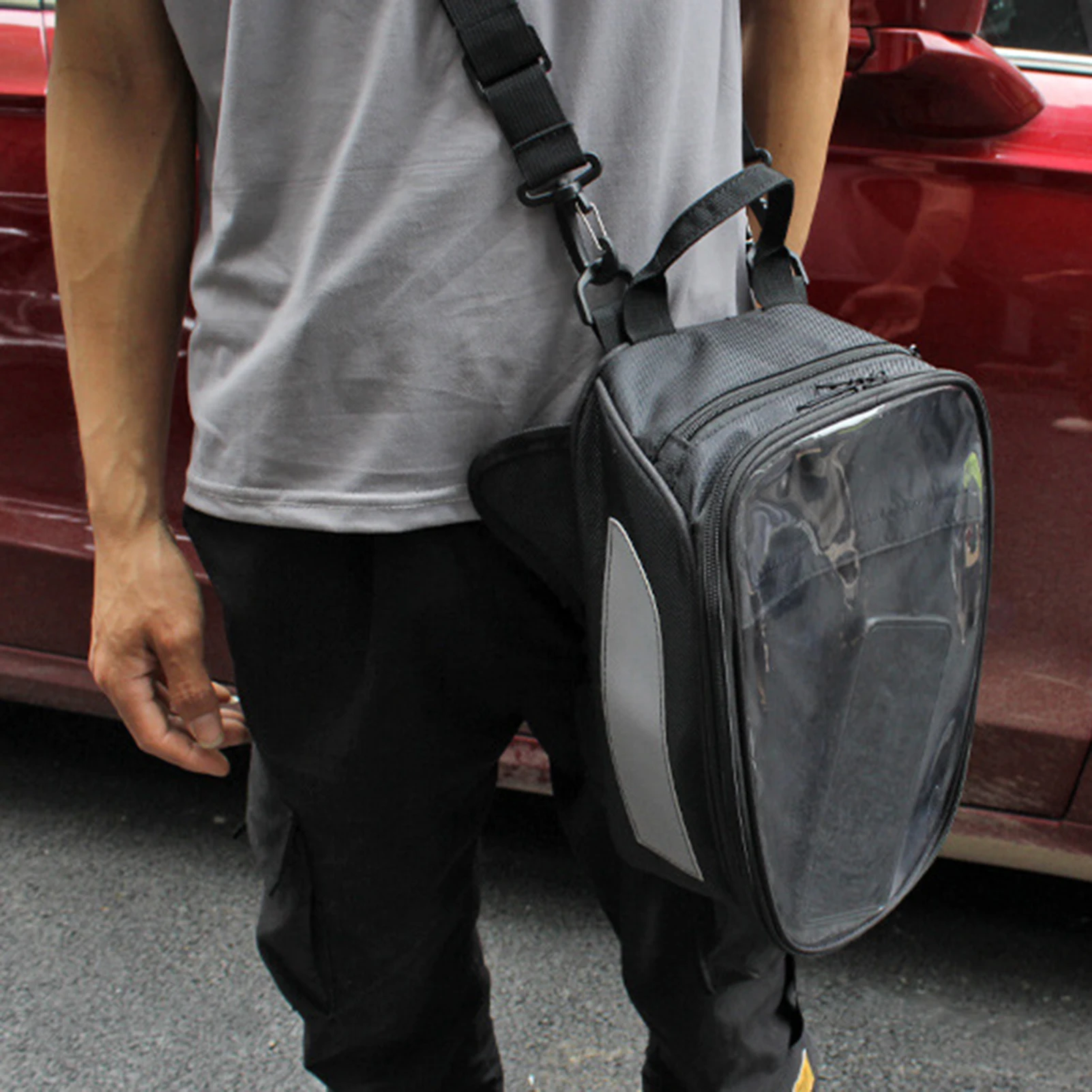 

Motorcycle Waterproof Tank Bag with Strong Magnetic Gas Oil Fuel Tank Bag Magnetic Tank Bag Transparent Pocket for Cell Phone