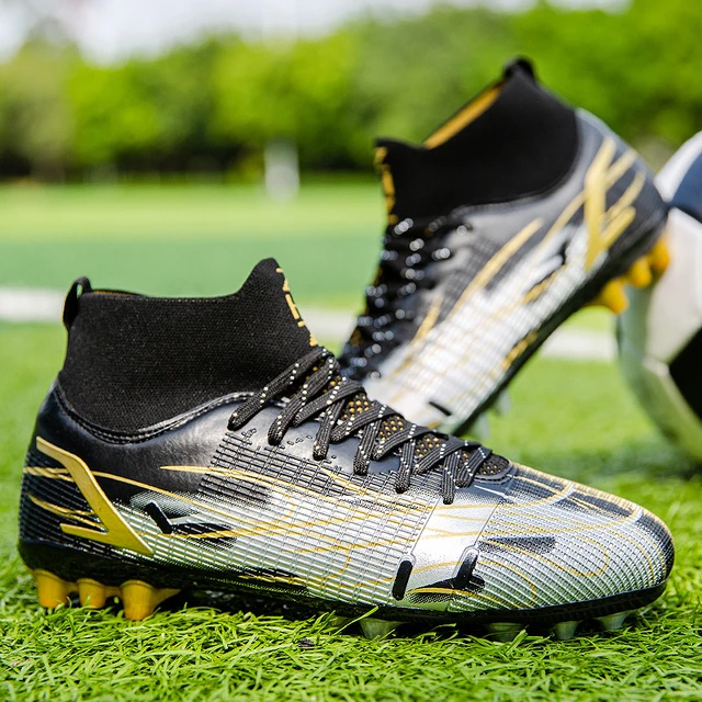 Chaussures de Football confortables pour adultes, baskets à crampons, d' athlétisme, d'extérieur, d'intérieur, de compétition et d'entraînement,  grande taille - AliExpress