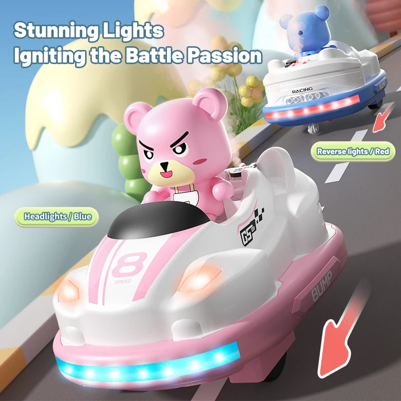 Rc Car Set Remote Control Bumper Cars for Kids Race Battle Ejecting Bumper Car for Boys Girls Music Spray Light Children's Gift