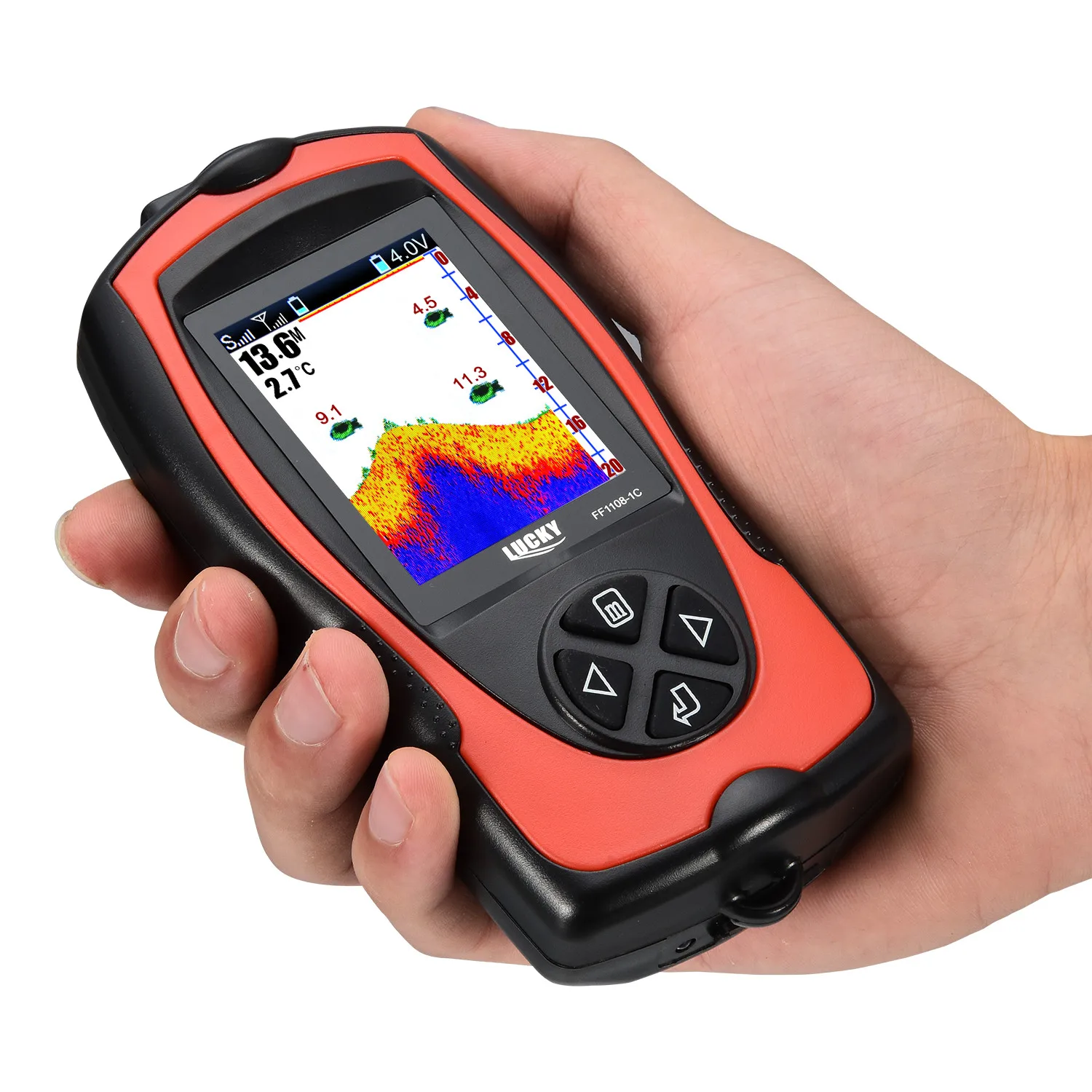 LUCKY-Portable Echo Sounder for Ice Fishing Depth Sonar Alarm Waterproof FF1108-1CLA fish finder