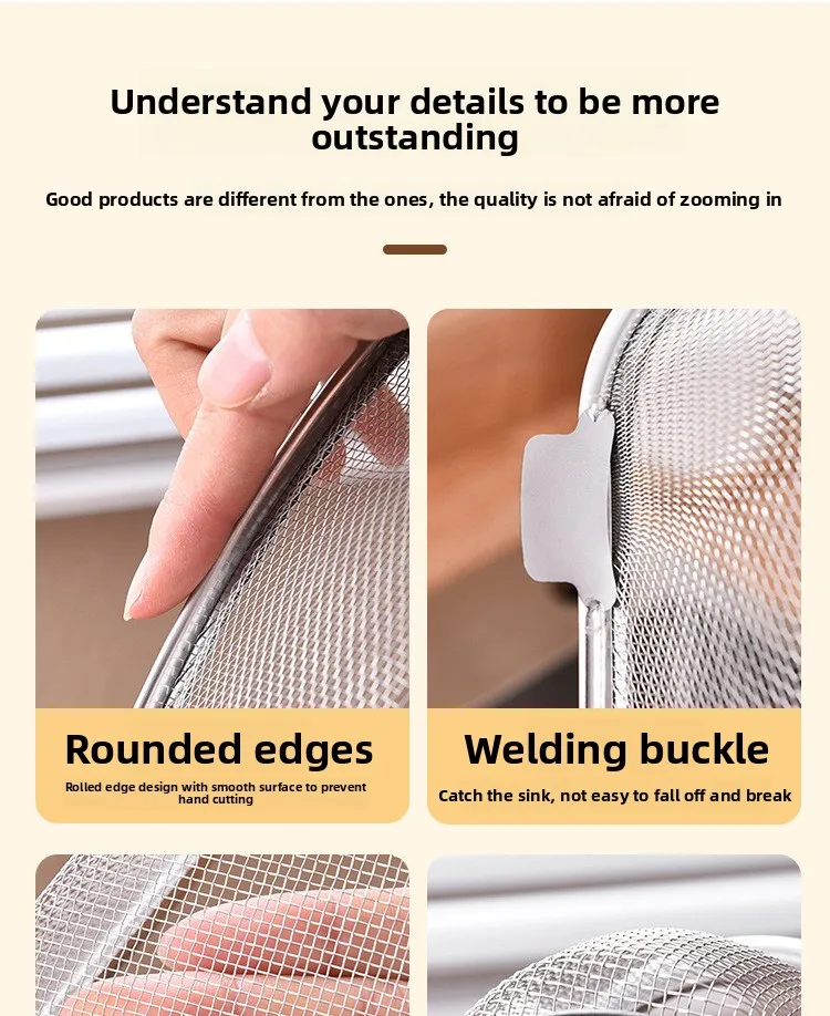 Stainless Steel Sink Storage Drain Basket, Dishwashing Sink Leftovers, Anti-Clogging Strainer Basket Saef5b5ff7024459b83e2831d53c947453